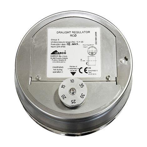 Vanne de régulation de tirage CE D.150mm – Acier inoxydable – Optimisation combustion – Adaptateur mâle/femelle – Darco