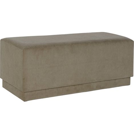 Banc élégant en polyester marron pour l'entrée - Brun côtelé discret (1/5)