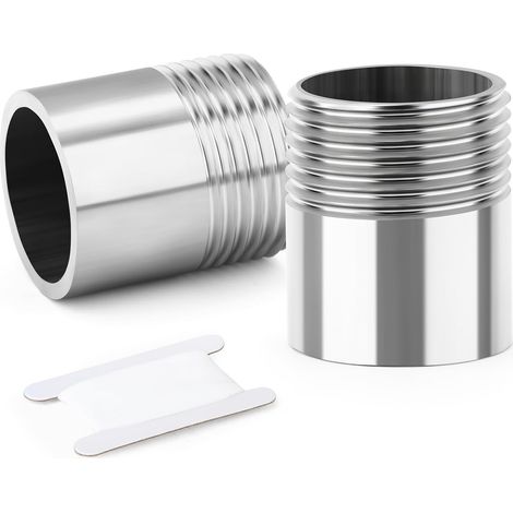 2 pcs 304 tuyau de soudage à fil unique en acier inoxydable, 1/2" BSP mâle raccorder tuyau d’eau direct (1/5)