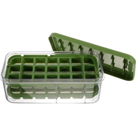 à Glaçons Démoulage Rapide en Silicone Vert avec Couvercle et Bac, Bac (1/5)