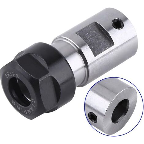 Porte-mandrin d'arbre moteur ER11 8 mm, adapté aux fraiseuses CNC. (1/5)