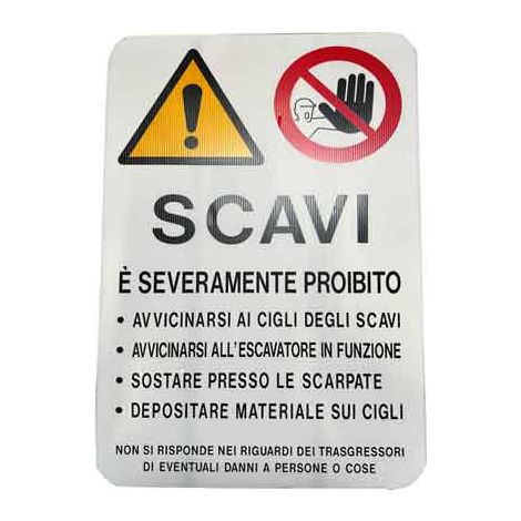 Cartello Attenzione Scavi 60 x 40 cm 10 Pezzi