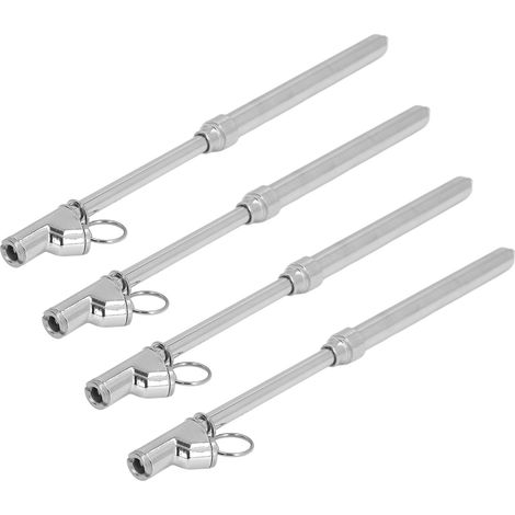 4PCS Manomètre Pneu Tête Double Acier Inoxydable Outil Mesure Pression Pneu Mécanique pour Camion Voiture Vélo 10‑160PSI (1/5)