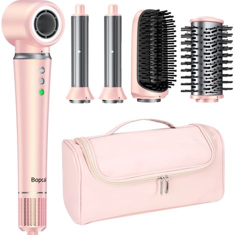 Sèche-cheveux, outil de coiffage 5 en 1, technologie d'ionisation, Coffret Cadeau Rose, UE (1/2)
