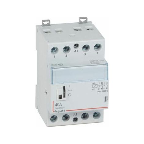 Contacteur de puissance CX³ bobine 230V - 4P 250V - 40A - contact 4F - 3 modules - 412553 - LEGRAND