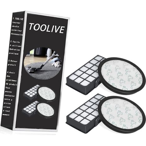 2 Piece HEPA Filter Set for Silence Force Cyclonic 4AAAA (Model RO76xx) RO7647EA RO7663EA RO7676EA RO7681EA RO7691EA RO7690EA Vacuum Cleaner (Comparison ZR903701) (1/4)