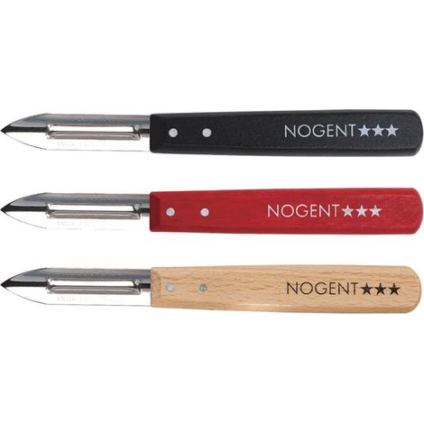 Scatola con 20 pelaverdure a 2 lame Nero / Rosso / Faggio - Classic Bois - Nogent