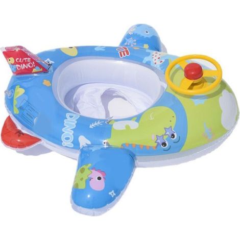 Bouée bébé avec siège de sécurité, jeu de volant, avion de dessin animé, bouée gonflable pour enfants, apprentissage de la natation, petit dinosaure (1/5)