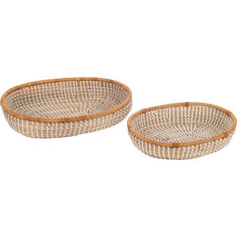Packung mit 2 Körben mit natürlichem Design für die Heimdekoration