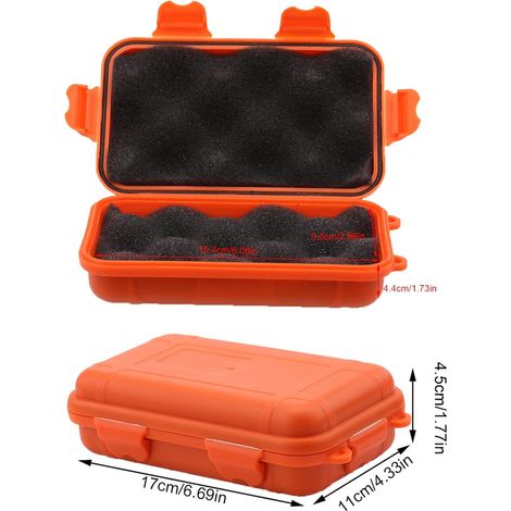 Survival Outdoor Survival Storage Box Plastic Shockproof Waterproof Container Airtight Case Carry Box(orange) (1/3)