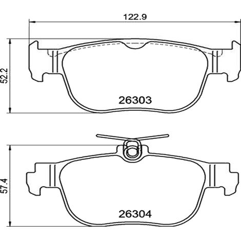 KIT PASTIGLIE FRENO POSTERIORI compatibile con VW GOLF VIII VARIANT (CG5) / PASTIGLIE FRENANTI AUTO OEM P 85 189, / SOSTITUZIONE DIRETTA / BASSA POLVERE / SILENZIOSO