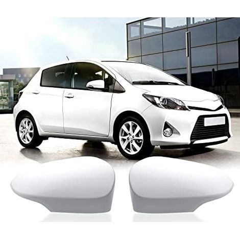 1 paire de coques de rétroviseur de voiture pour Toyota Yaris 2012-2019 (blanc) (1/5)