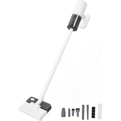 Aspirateur à main 400W 16Kpa, réservoir à poussière visible 350ml, nettoyage sol sec et humide rotatif, outil polyvalent, fiche UE 220V (1/5)