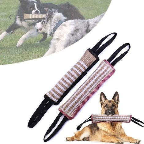 Set of 2 Indestructible Dog Toys, Interactive Dog Toys, Chew Rope Game with 2 Handles, K9 Leash (1/5)