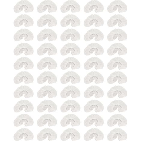 Lot de 50 housses jetables pour appuie-tête de salon de beauté, en forme de U, élastiques, pour repose-visage et oreiller. (1/5)