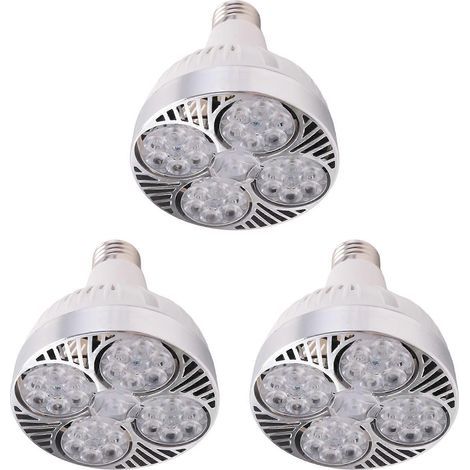 3x E27 Pflanzenlampe, 35W LED-Pflanzenlampe, Vollspektrum, warmweißes Licht für Indoor-Garten und Gewächshaus (1/5)