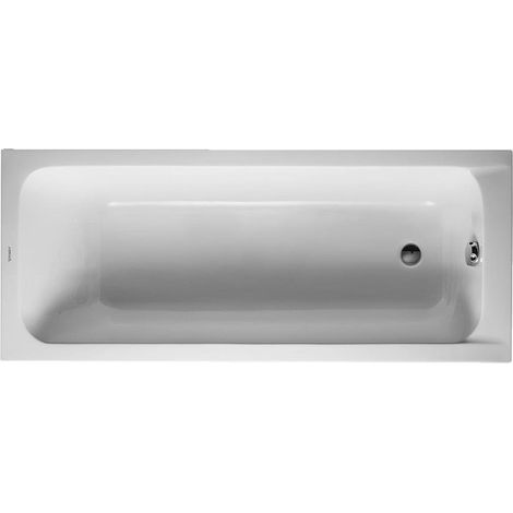 Baignoire rectangulaire D-CODE 1 dossier incliné blanc 1700x700mm