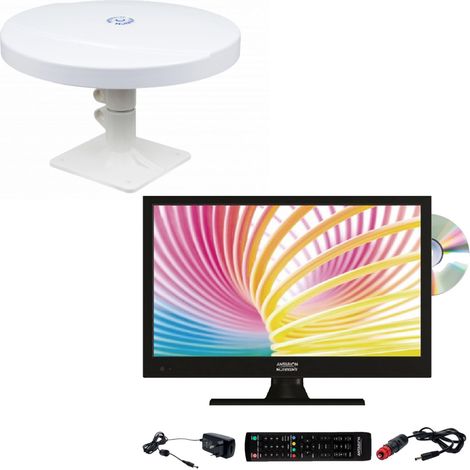 Pack ANTARION TV LED 15.6" 39cm Télévision HD DVD intégré + Antenne TNT Omnidirectionnelle (1/5)