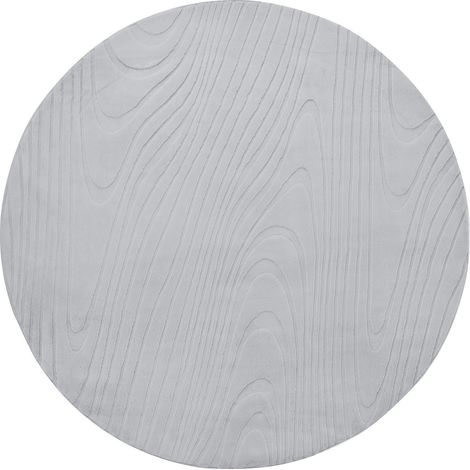 Faux Rabbit Fur Rug Light Grey Artificial Polyester Fur 160 cm Round Soft Shaggy High Pile Geometric Pattern ONTAKE (1/5)