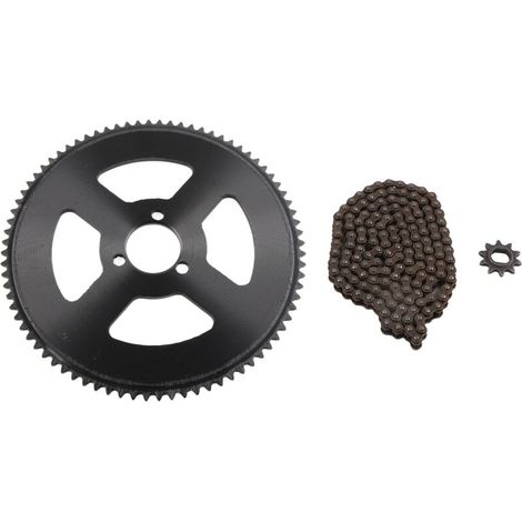 Kit de Chaîne et Pignon 80T 25H 34mm avec Pignon 10T et Chaîne de 146 Maillons