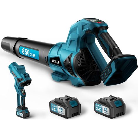 Souffleur de Feuilles sans Fil 1444m³/h 402km/h Moteur sans Balais 2x5,4Ah Souffleur Batterie avec Écran TFT 1,35", Chargeur Rapide 2,0A pour Jardin, Pelouse, Feuilles, Poussière et Neige (1/5)