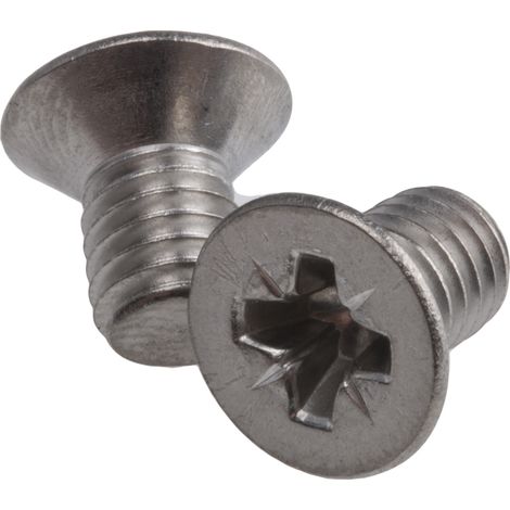 Vis à métaux RS PRO M5 à tête Fraisée Pozidriv en Acier Inoxydable, 8mm ( Prix pour Sachet de 100 )