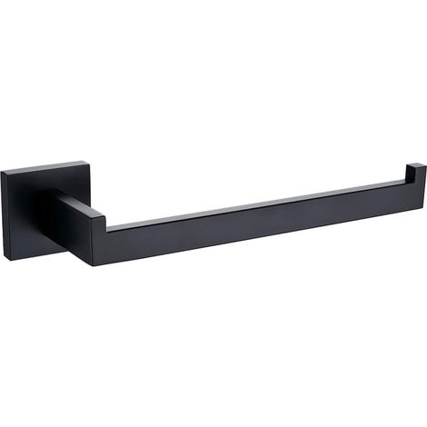 Porte-serviettes mural acier inoxydable noir pour salle de bain (1/5)