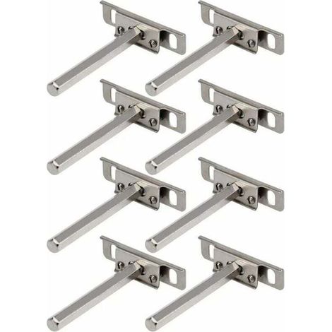Stützt Metall für Flottante-Etagere, 8 Stück, Stützwand, diskretes Modell zur Fixierung, Tabletts, Rangement-Stütze für Flottante-Etagere, unsichtbare Fixierung (1/5)