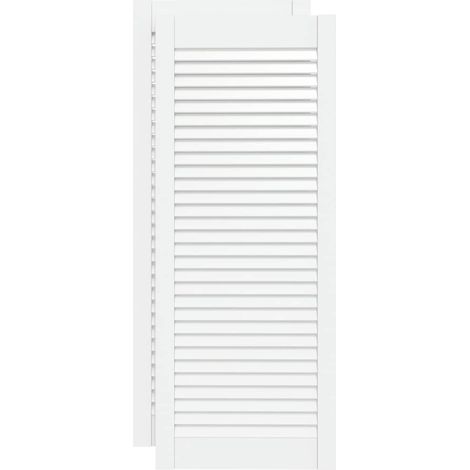 Maison Exclusive - Puerta de armario lamas 2 uds madera pino blan (1/5)