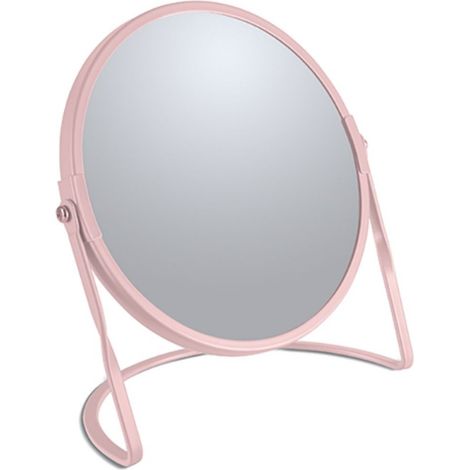 Miroir grossissant sur pied Acier AKIRA Rose mat Spirella