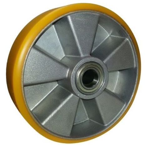 AVO 18A 160X50 RUOTA CON RIVESTIMENTO IN POLIURETANO NUCLEO ALLUMINIO FORO 25
