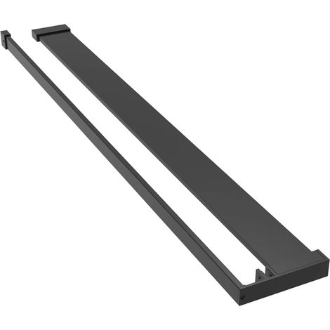 vidaXL Estante para pared de ducha aluminio negro 90 cm (1/2)