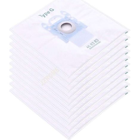 Packung mit 10 Filtern für Bosch Typ G/MegaFilt Super Tex Staubbeutel BBZ41FG 468383, VBBS600V00, 6000...6999, 32A2, 42A04 (1/4)
