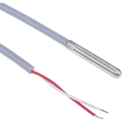 Capteur RTD PT1000 RS PRO, Ø 6mm, L.35mm + 1m, +100°C max, Câble ( Prix pour 1 )