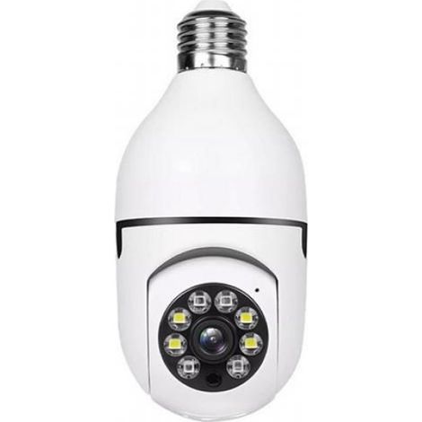 Caméra, caméra wifi sans fil, HD vision nocturne couleur, moniteur d'alarme caméra 360 degrés, 1 pc, 6,8 × 6,8 × 15,5 cm (1/4)