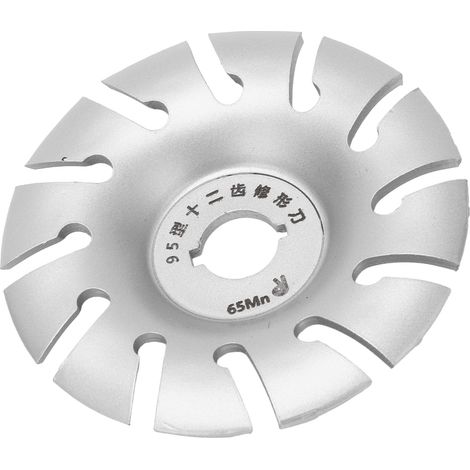 Schleifscheibe, 12 Zähne, Edelstahl, 95 mm, silberfarben, für Winkelschleifer, Holzbearbeitung (1/5)