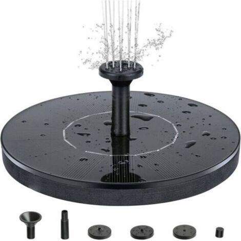 Pompe de fontaine solaire, Circle Garden Pompe à eau à énergie solaire Kit de panneau solaire Pompe à eau pour étang, fontaine, bain d'oiseau, décoration de jardin, cycle de l'eau, pas d'électricité r