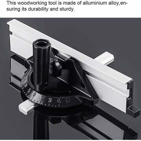 Jauge à Onglet pour Clôture - Accessoire de Travail du Bois pour Coupe Répétitive sur Scie de Table et Scie à Ruban (1/4)