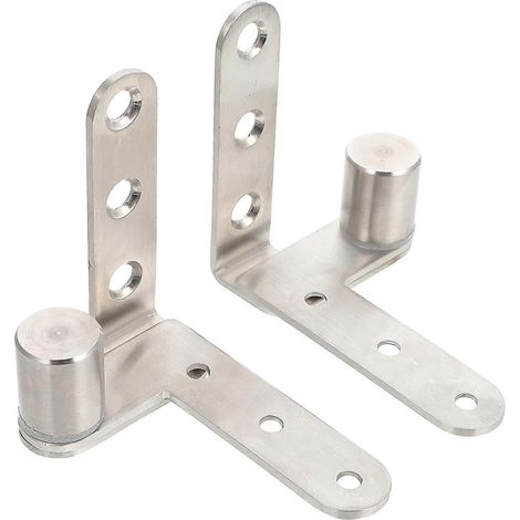 2 charnières de fermeture de porte, charnières de porte pour mobil-home, charnières pivotantes, charnières de porte de placard, charnière pivotante de porte cachée-8.8X7.7X2CM-Silver (1/3)