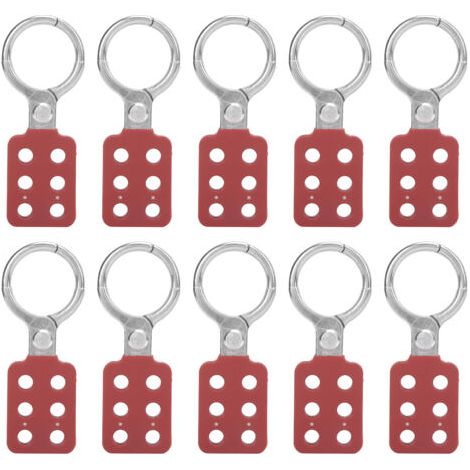 Lot de 10 moraillons de verrouillage 38mm (1.5") - Aluminium isolé 6 trous - Pour environnements explosifs - Sécurité industrielle (1/5)
