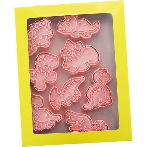 Moule à biscuits dinosaure, emporte-pièce 3D mignon en plastique alimentaire, motif animal, pour biscuits, gâteaux et desserts. (1/5)