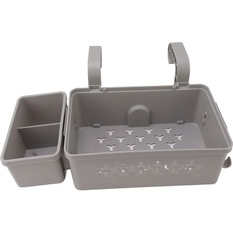 Panier de rangement pour piscine, conteneur de rangement avec porte-gobelet, accessoire de bord de piscine (1/5)