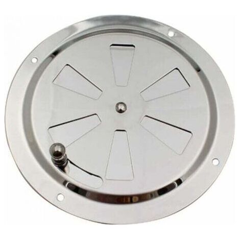 Pair 125mm Grille d'aération circulaire, bouches d'aération réglables entrée et sortie d'air en inox
