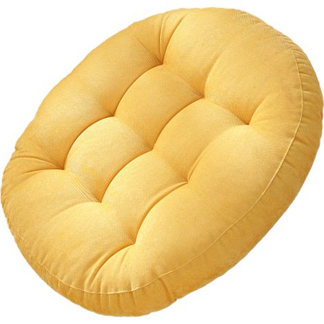 Tapis tatami rond épais, revêtement, tabouret papasan uni (1/4)
