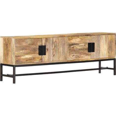 Mueble para TV de madera maciza de mango 140x30x50 cm vidaXL (1/5)
