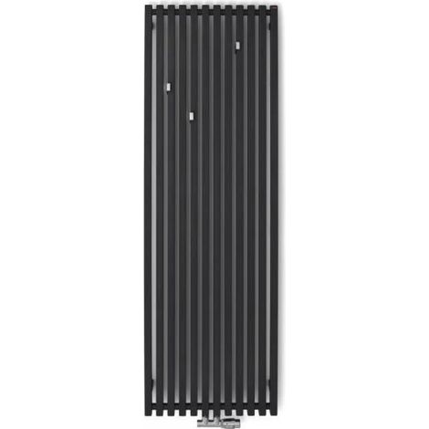 Radiatore acqua calda nero alto 1900mm e largo 380mm - 961 Watt - TRI1900/380SXN