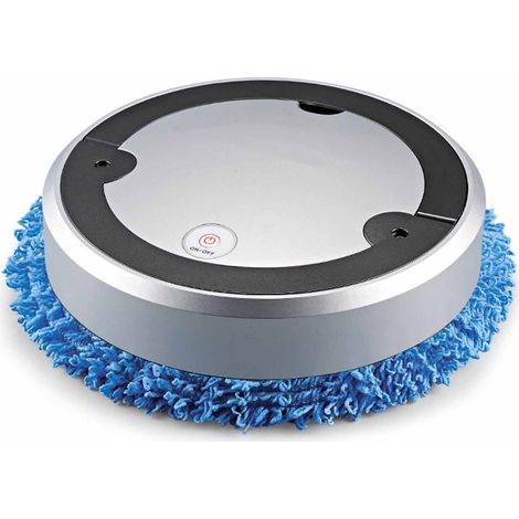 Aspirateur robot universel fin et mince pour poils d'animaux, nettoyage automatique et détection intelligente des obstacles (argenté). (1/5)