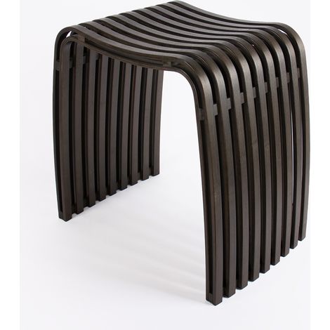 BATHBAZAAR - Tabouret en bambou noir Vogue (1/5)