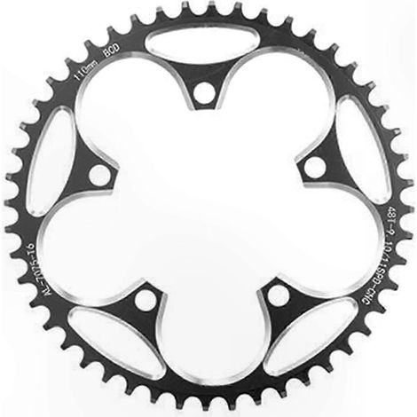 Einfach-Ritzel für Fahrräder, 110 mm Lochkreis, 5-Loch, Narrow-Wide-Profil, rot getönt, kompatibel mit verschiedenen Antriebssystemen, Ersatzteil für Mountainbikes (1/5)