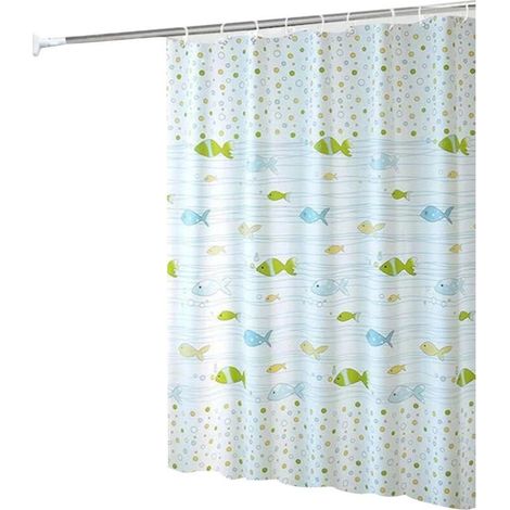 Rideau de Douche Motif Abstrait Aquarelle - Tissu Imperméable de Haute Qualité - Dimensions 60x70 Pouces